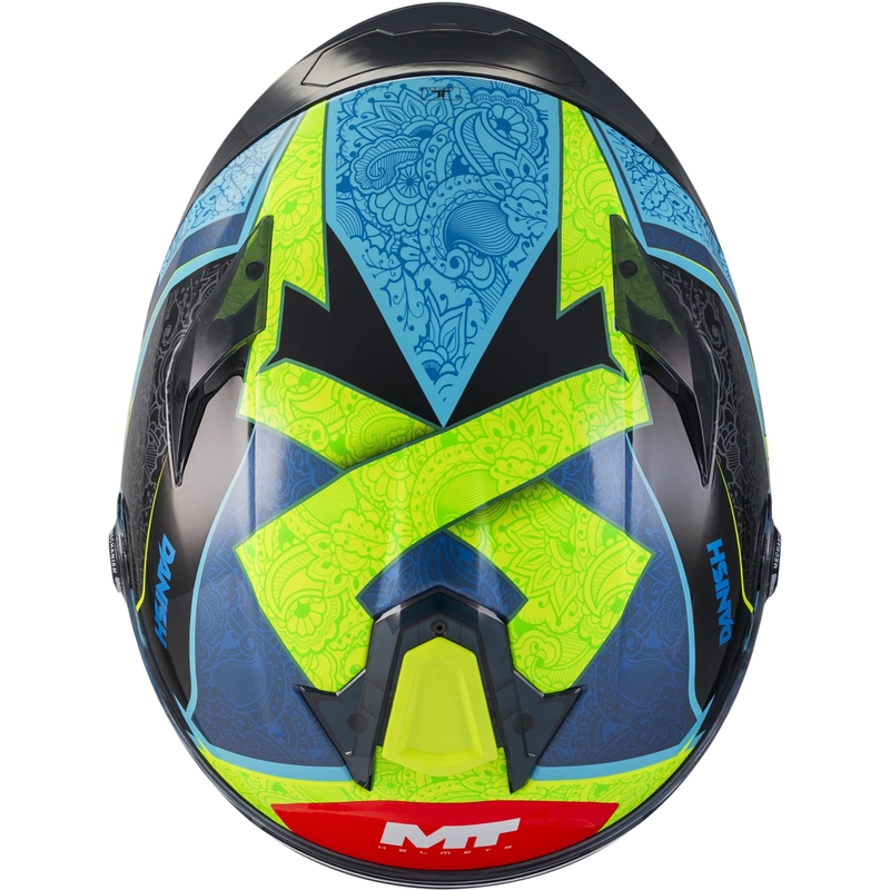 Integraal motorhelm MT Targo S Danish_26_Brasil C3 blauw-fluor geel-rood