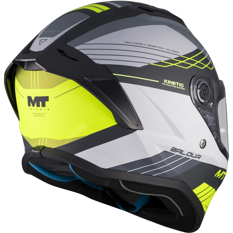 Integraal motorhelm MT Stinger 2 Baldur C3 zwart-grijs-fluo geel