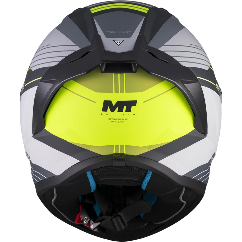 Integraal motorhelm MT Stinger 2 Baldur C3 zwart-grijs-fluo geel