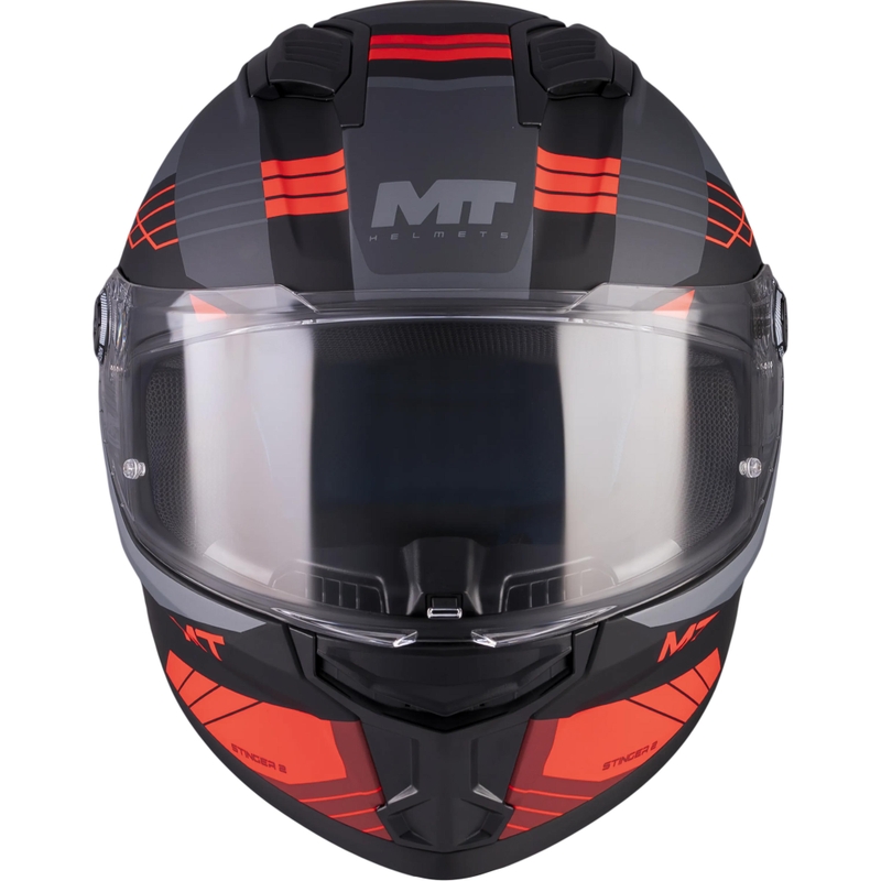 Integraal motorhelm MT Stinger 2 Baldur C15 matzwart-grijs-rood