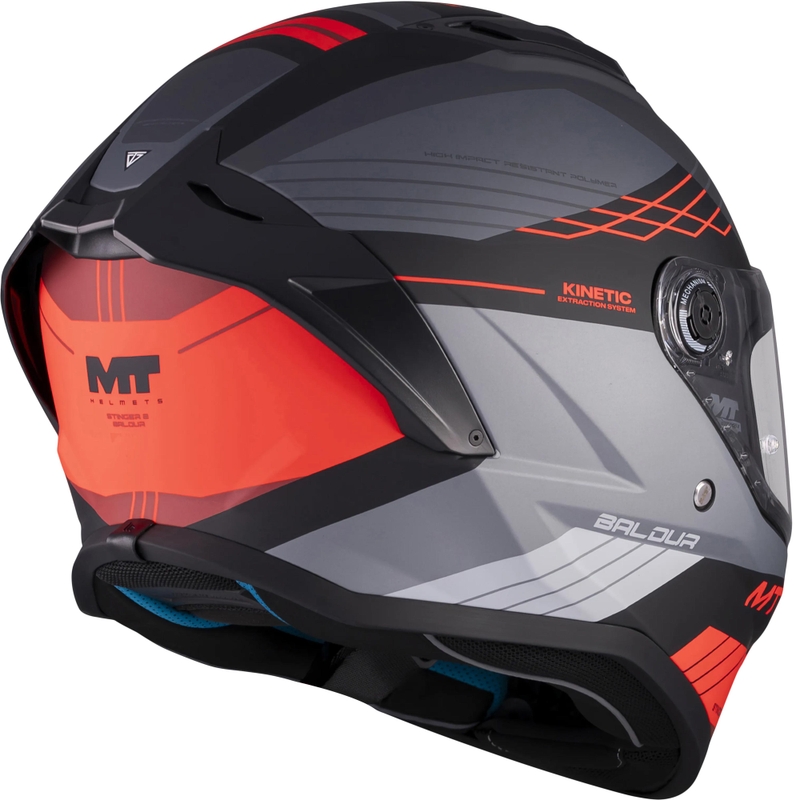 Integraal motorhelm MT Stinger 2 Baldur C15 matzwart-grijs-rood