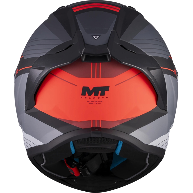 Integraal motorhelm MT Stinger 2 Baldur C15 matzwart-grijs-rood