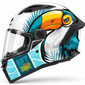 Integraal motorhelm MT Stinger 2 Caribbean A6 blauw-wit