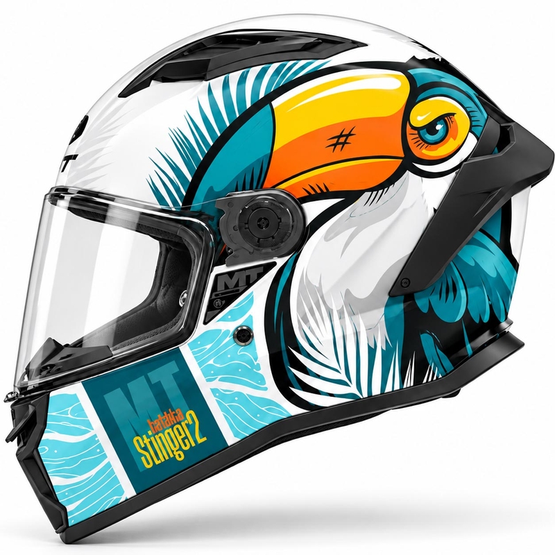 Integraal motorhelm MT Stinger 2 Caribbean A6 blauw-wit