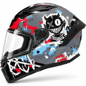 Integraal motorhelm MT Stinger 2 IMP C5 matzwart-grijs-rood