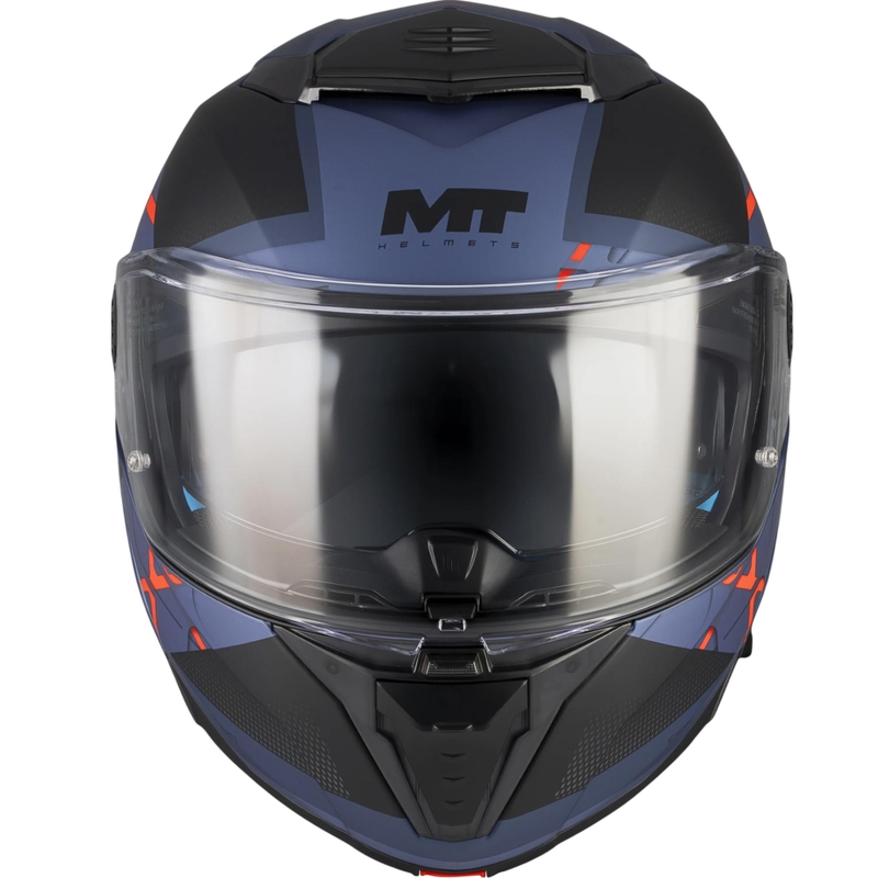 Opklapbare motorhelm MT Atom 2 SV Change C17 matzwart-blauw