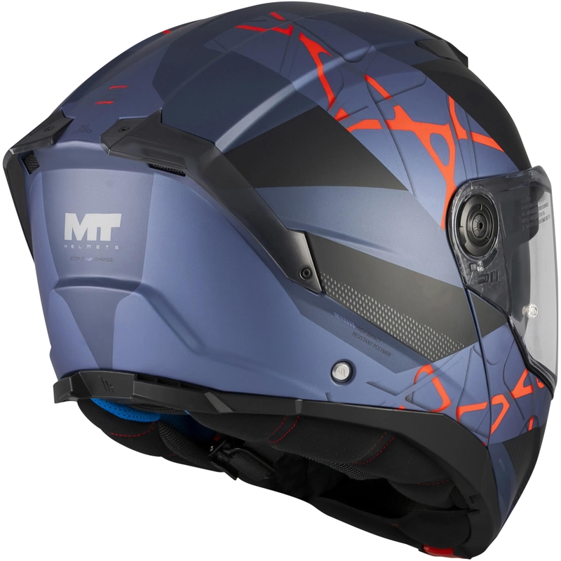 Opklapbare motorhelm MT Atom 2 SV Change C17 matzwart-blauw