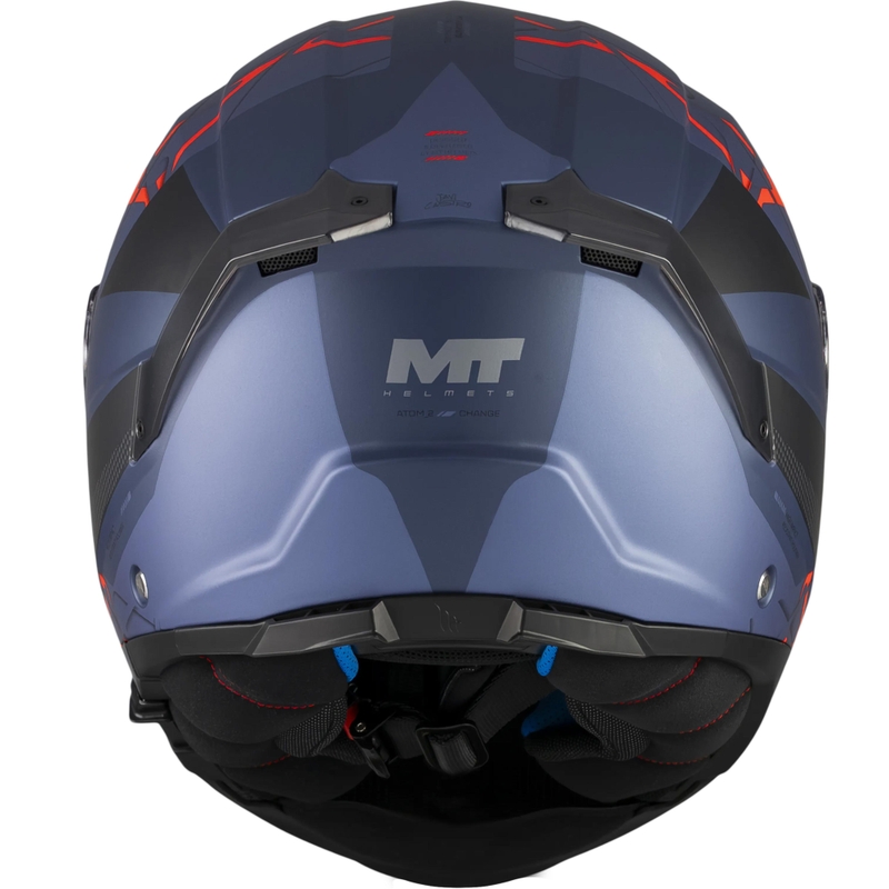 Opklapbare motorhelm MT Atom 2 SV Change C17 matzwart-blauw