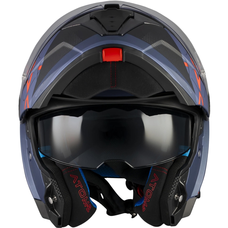 Opklapbare motorhelm MT Atom 2 SV Change C17 matzwart-blauw