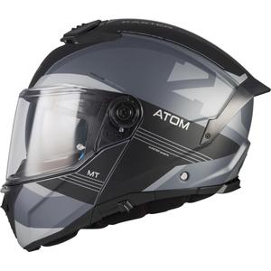 Opklapbare motorhelm MT Atom 2 SV Kaster C2 matzwart-grijs