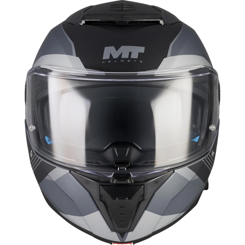Opklapbare motorhelm MT Atom 2 SV Kaster C2 matzwart-grijs