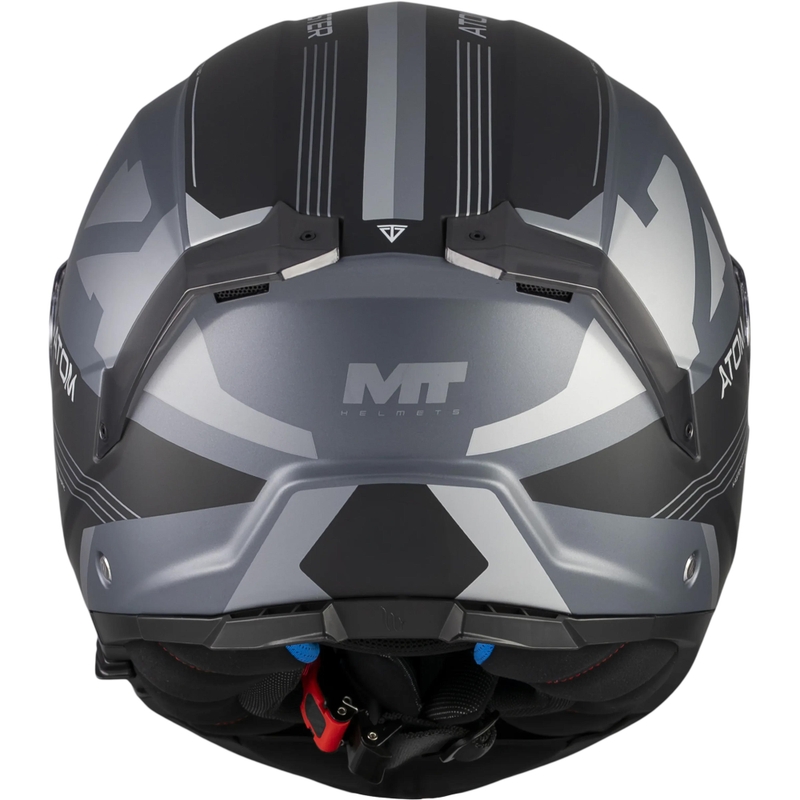 Opklapbare motorhelm MT Atom 2 SV Kaster C2 matzwart-grijs