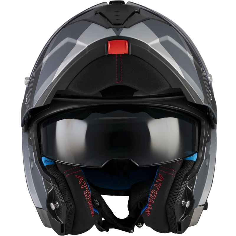 Opklapbare motorhelm MT Atom 2 SV Kaster C2 matzwart-grijs