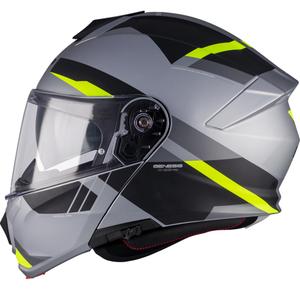 Opklapbare motorhelm MT Genesis R SV Cheeky C3 zwart-grijs-fluo geel