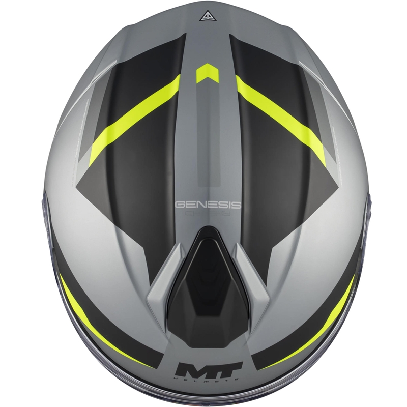 Opklapbare motorhelm MT Genesis R SV Cheeky C3 zwart-grijs-fluo geel