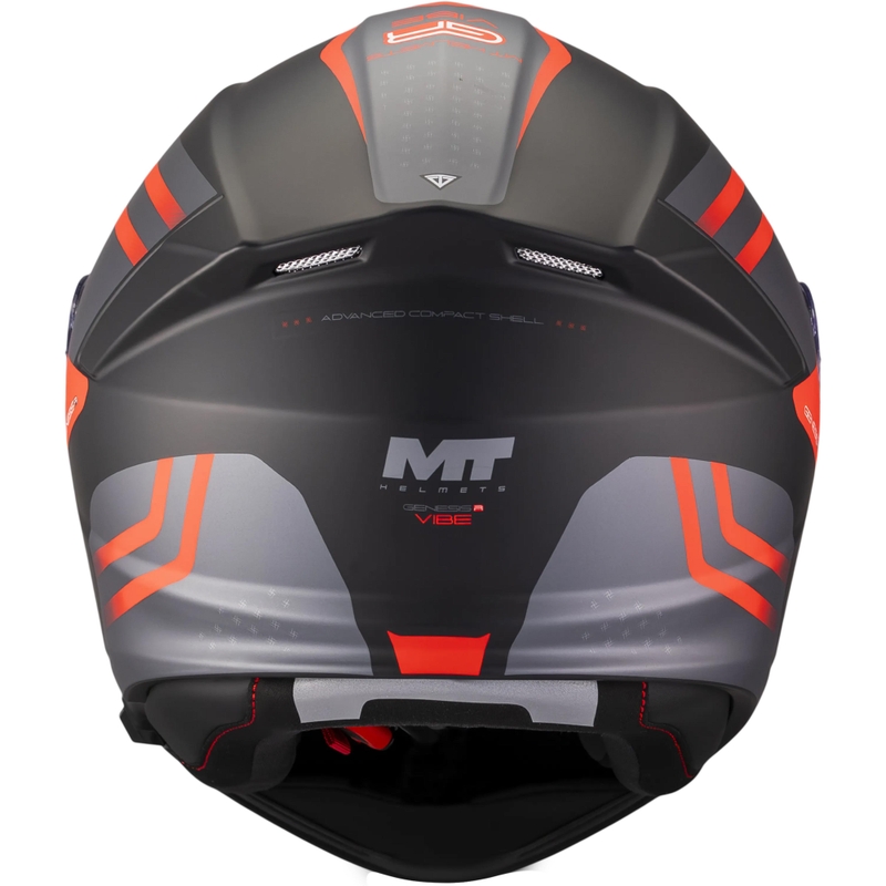 Opklapbare motorhelm MT Genesis R SV Vibe B5 matzwart-grijs-rood