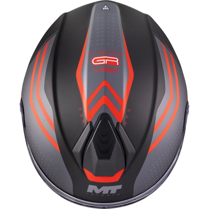 Opklapbare motorhelm MT Genesis R SV Vibe B5 matzwart-grijs-rood