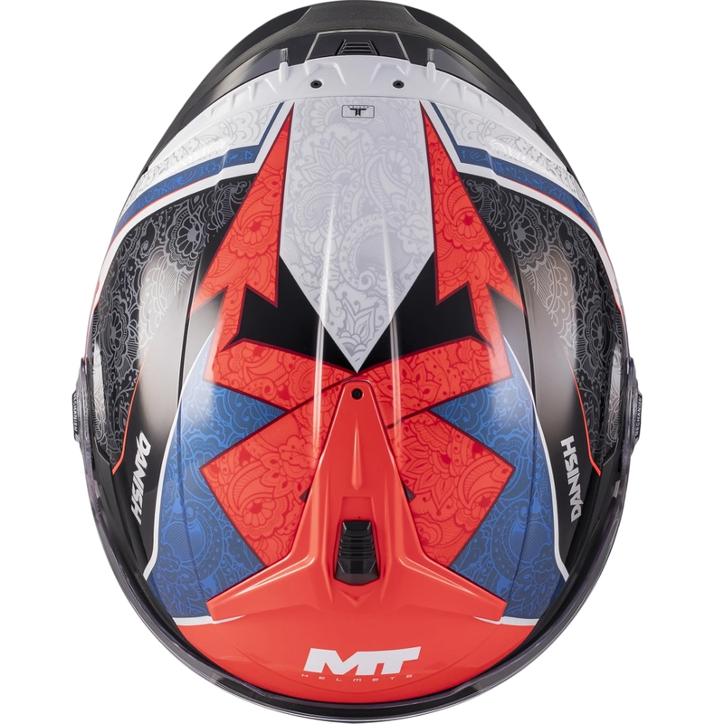 Open motorhelm MT Cosmo SV Danish 26 Season C5 blauw-rood-wit-zwart