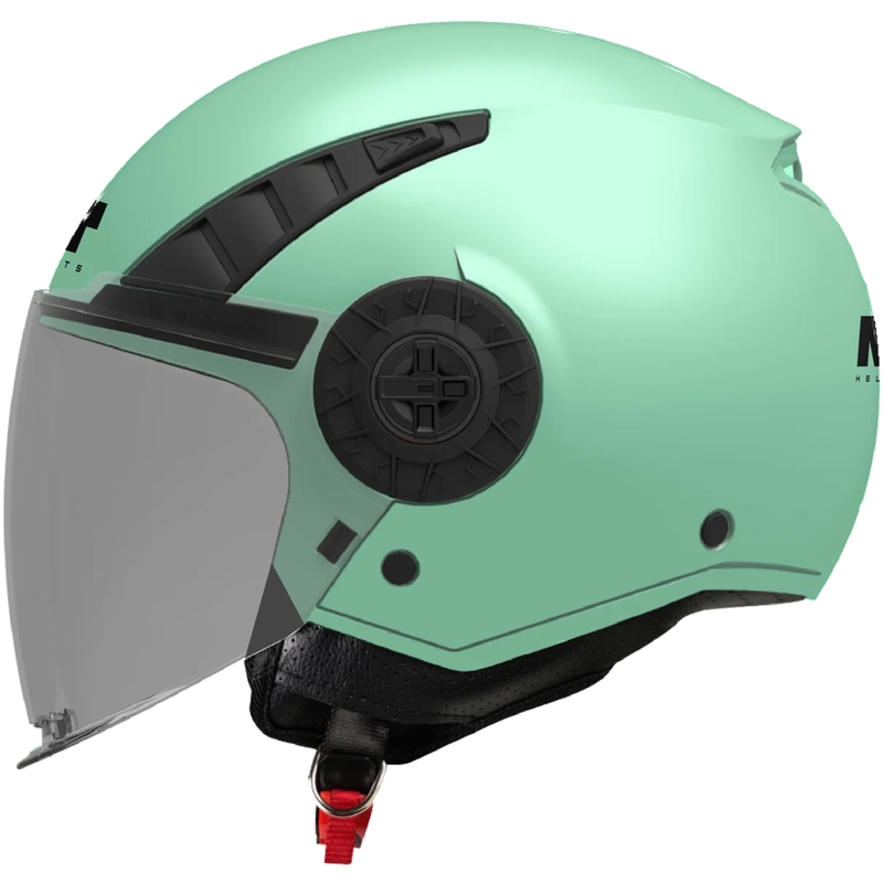 Open motorhelm MT Aeris Pure A2 matgroenachtig