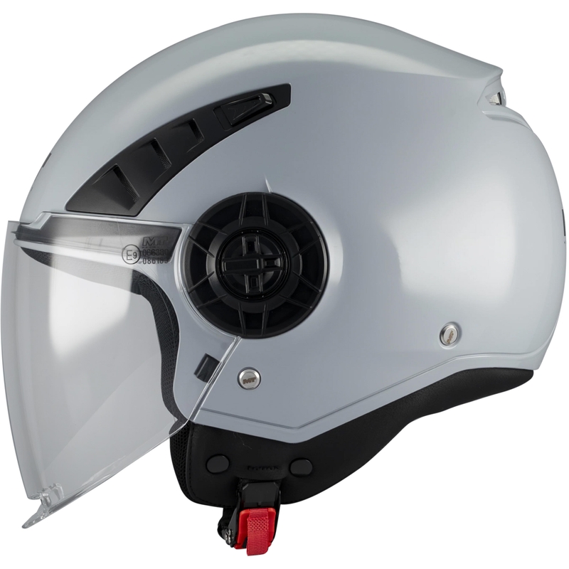 Open motorhelm MT Aeris Pure A12 glanzend grijs