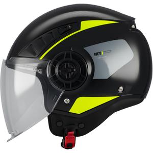 Open motorhelm MT Aeris Demure B5 zwart-fluorescent geel