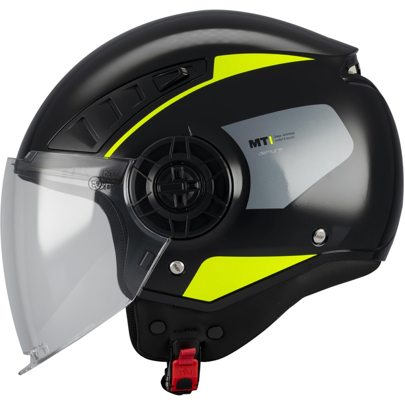 Open motorhelm MT Aeris Demure B5 zwart-fluorescent geel