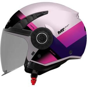 Open motorhelm MT Aeris Cover C8 mat roze-paars