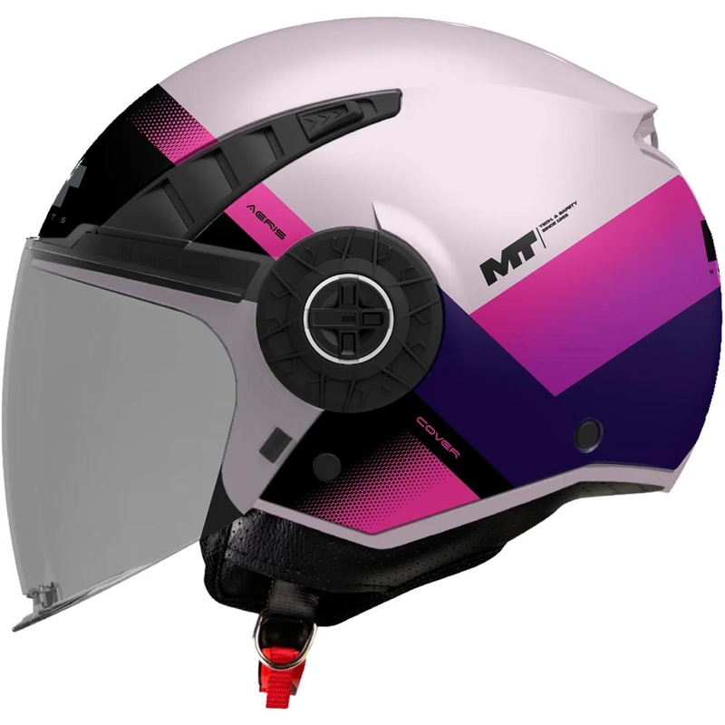Open motorhelm MT Aeris Cover C8 mat roze-paars