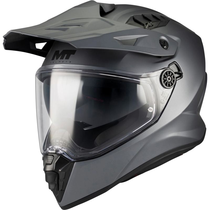 Enduro motorhelm MT Track SV Pure A2 matgrijs
