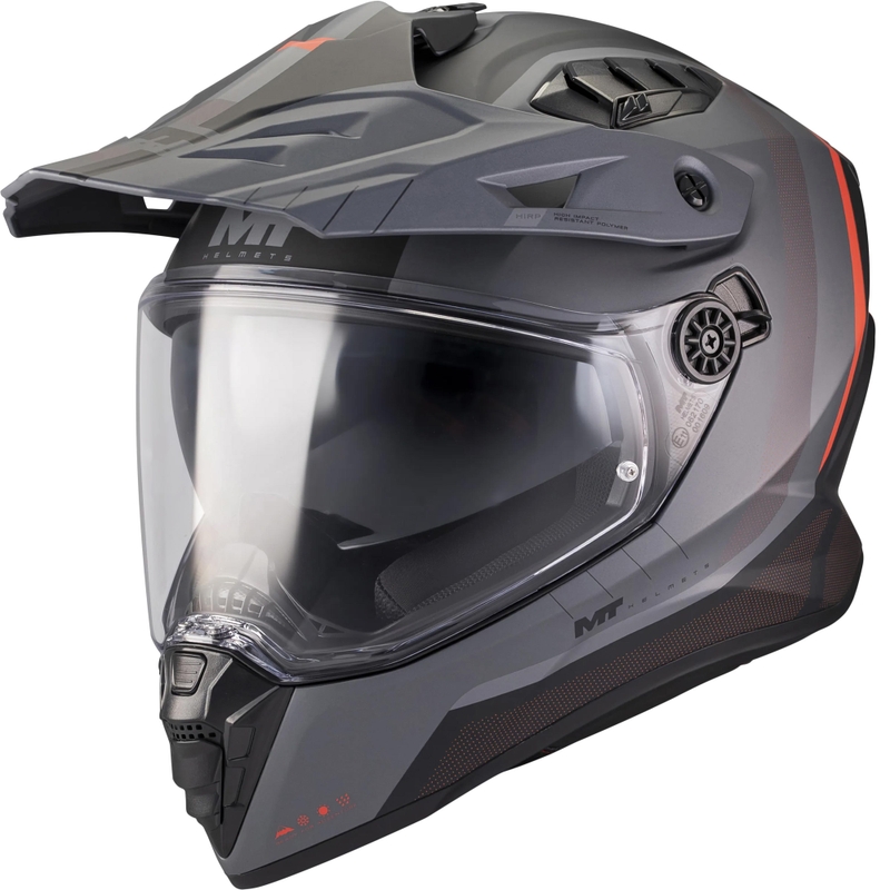 Enduro motorhelm MT Track SV Nomad B25 matzwart-grijs-rood