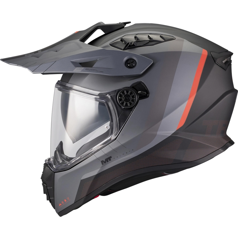 Enduro motorhelm MT Track SV Nomad B25 matzwart-grijs-rood