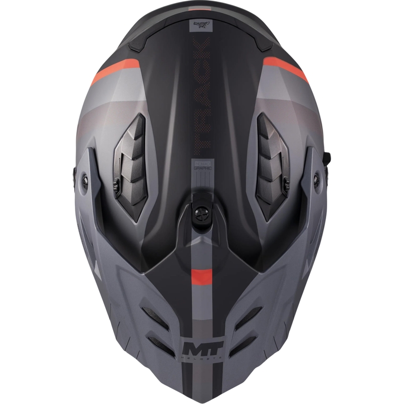 Enduro motorhelm MT Track SV Nomad B25 matzwart-grijs-rood