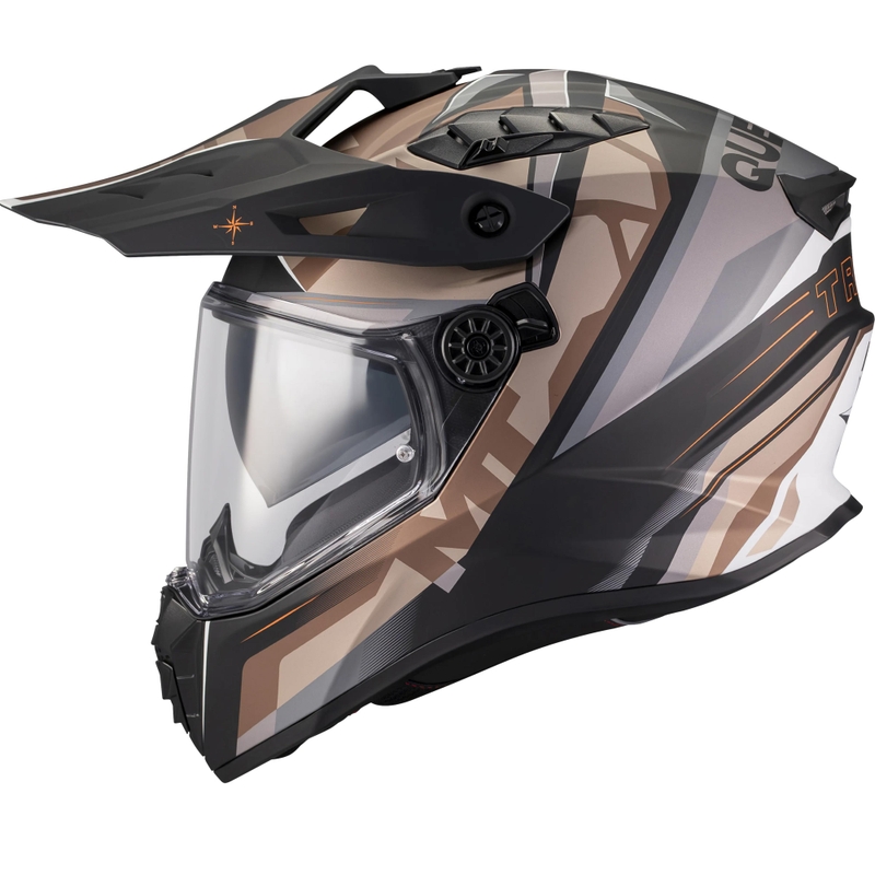 Enduro motorhelm MT Track SV Questor B9 matzwart-bruin