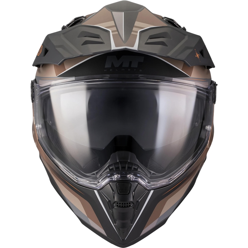 Enduro motorhelm MT Track SV Questor B9 matzwart-bruin