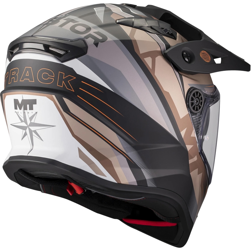 Enduro motorhelm MT Track SV Questor B9 matzwart-bruin
