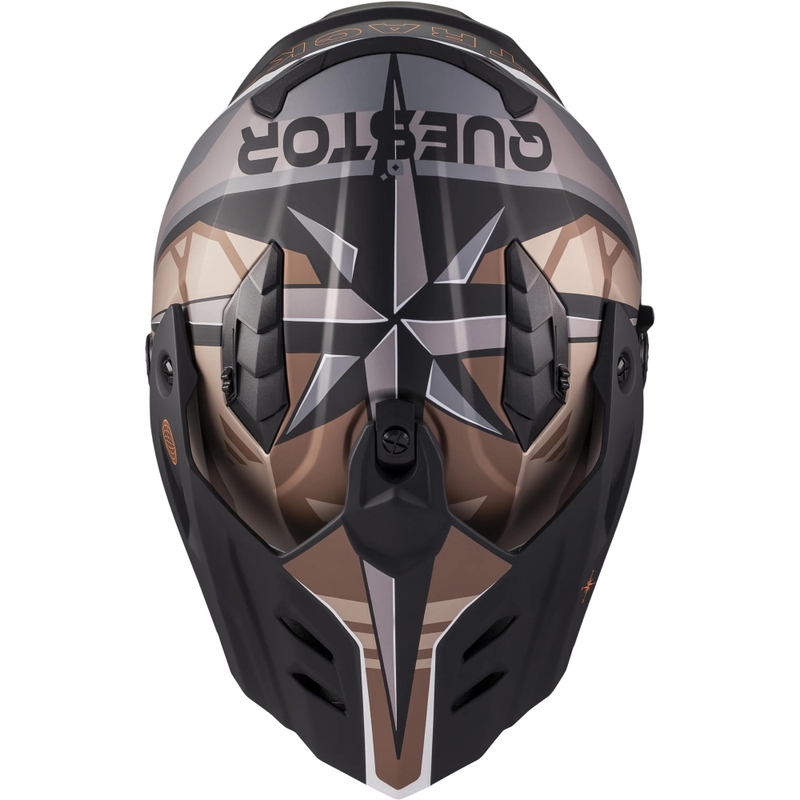 Enduro motorhelm MT Track SV Questor B9 matzwart-bruin