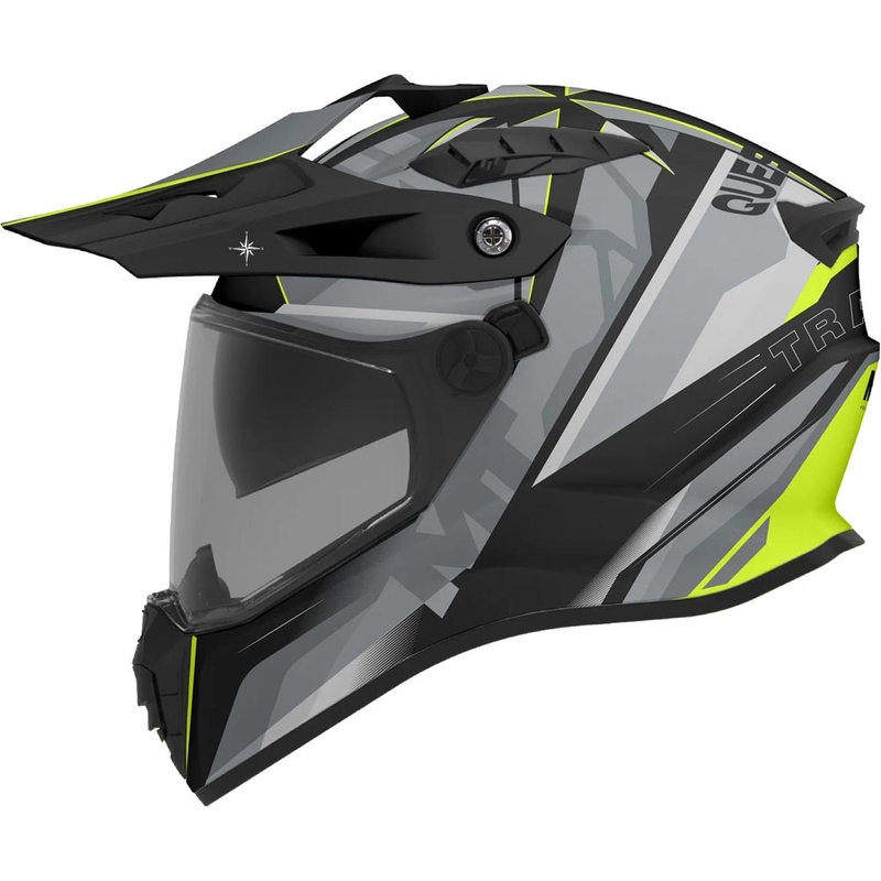 Enduro motorhelm MT Track SV Questor C23 matgrijs-zwart-fluor geel