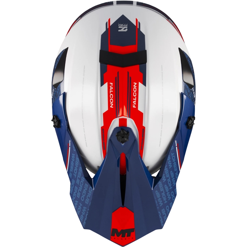 Motocrosshelm MT Falcon S Ruler A15 blauw-wit-rood