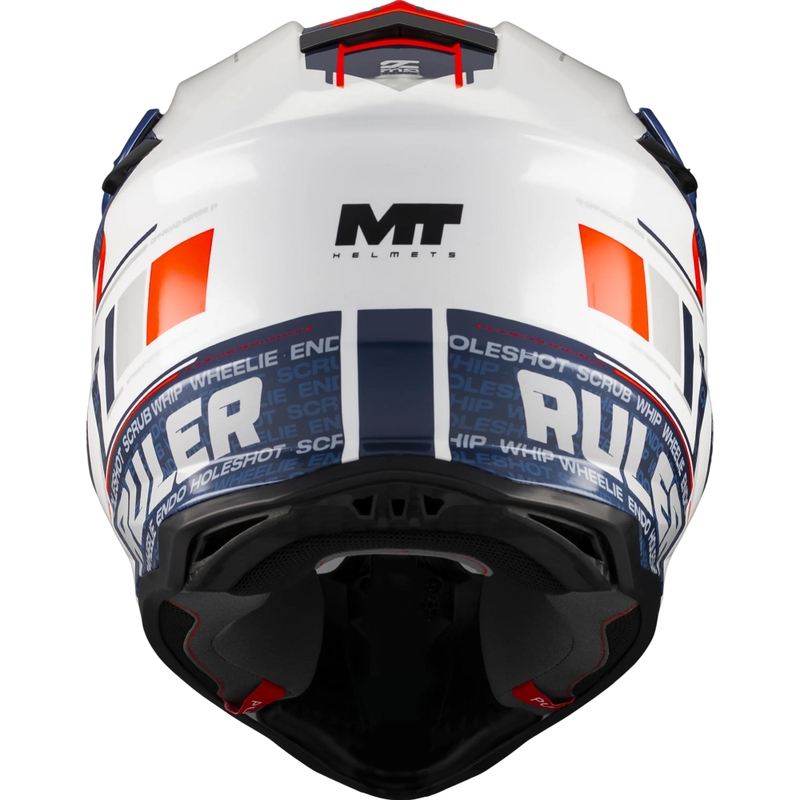 Motocrosshelm MT Falcon S Ruler A15 blauw-wit-rood