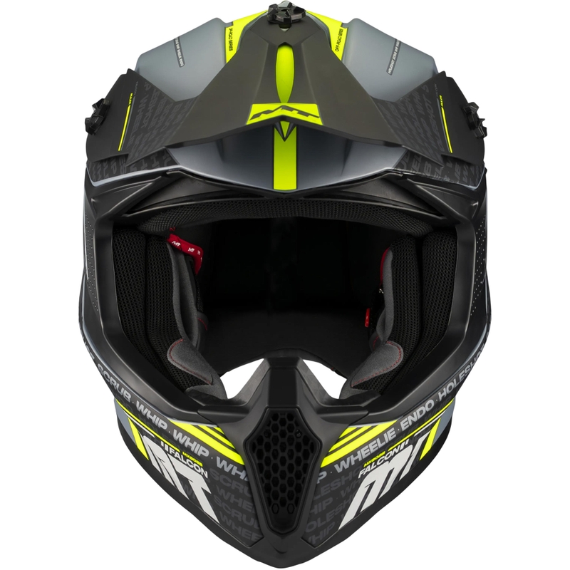 Motocrosshelm MT Falcon S Ruler C2 matzwart-grijs-fluorescent geel