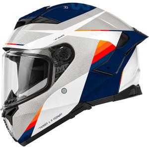 Integraalhelm voor motorrijders MT Thunder 4 R SV Highway A7 wit-grijs-blauw