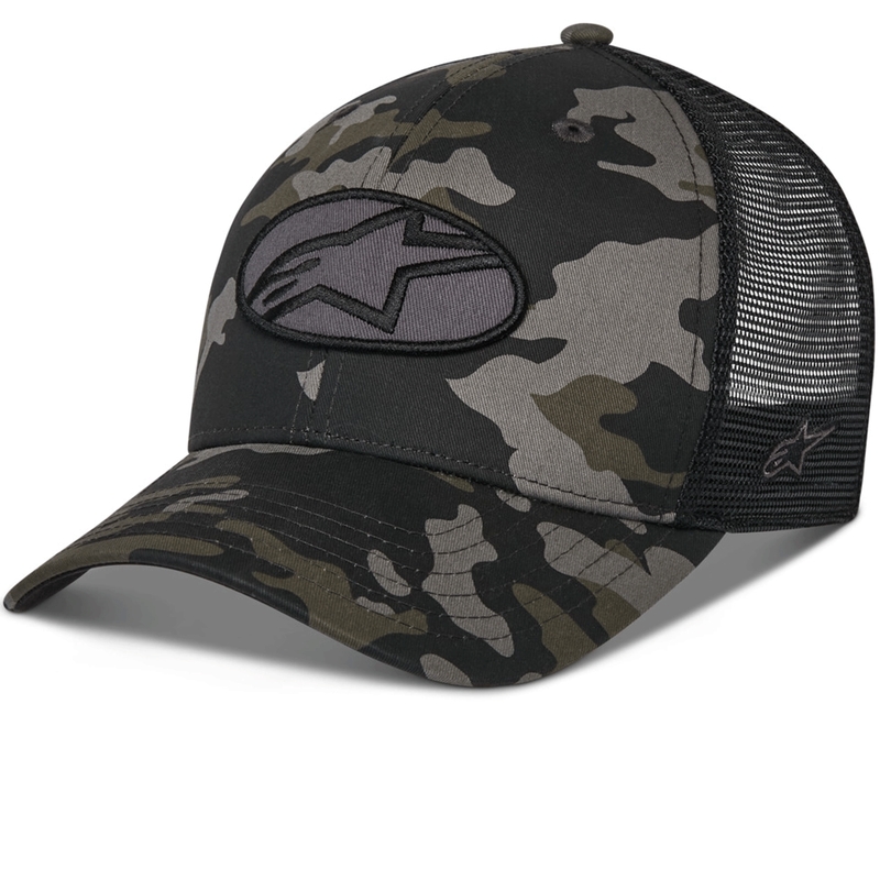 Alpinestars Oblique Camo Trucker Cap zwart-camouflage-zwart