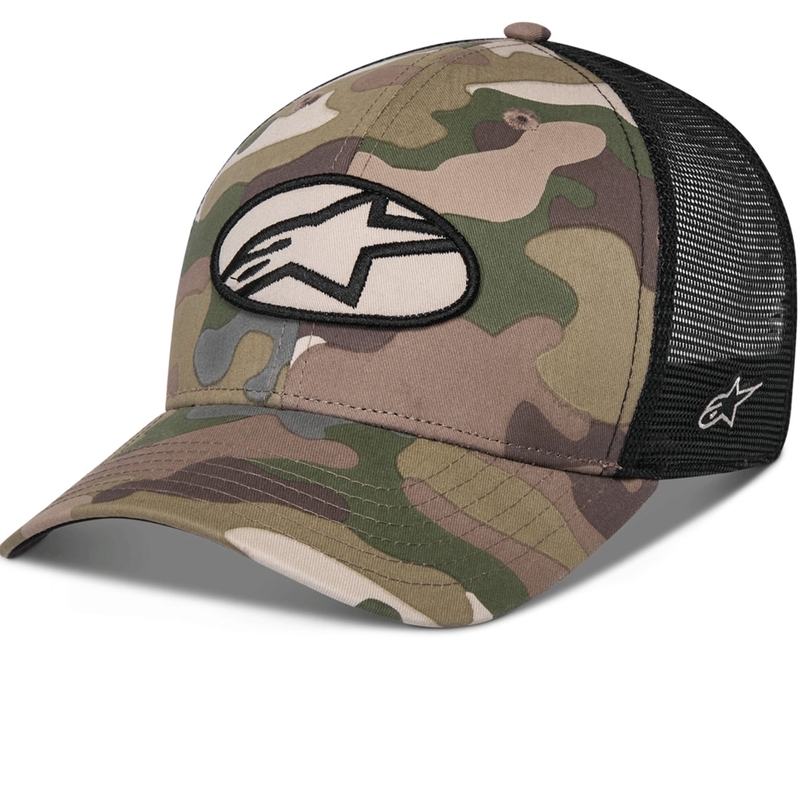 Alpinestars Oblique Camo Trucker Cap groen-camouflage-zwart