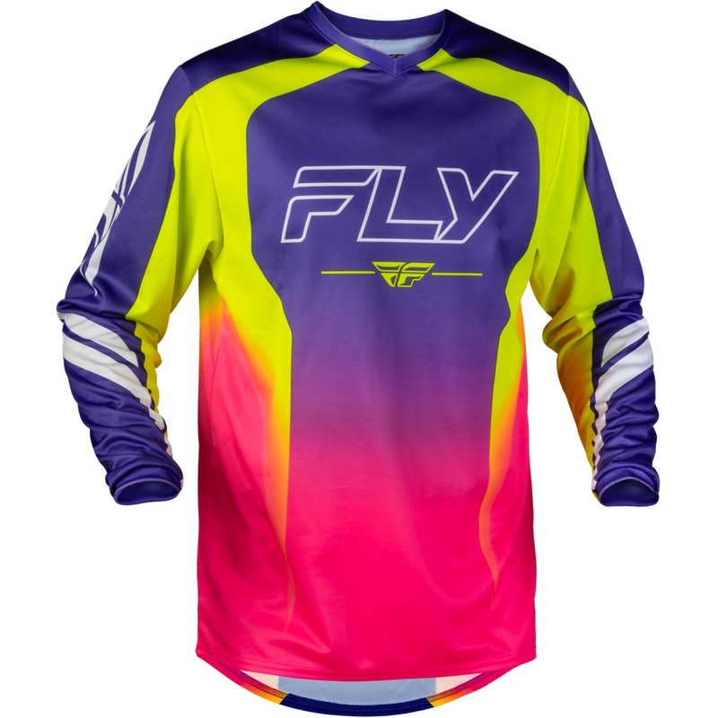 Motocrossshirt FLY Racing F-16 Raze paars-rood-geel