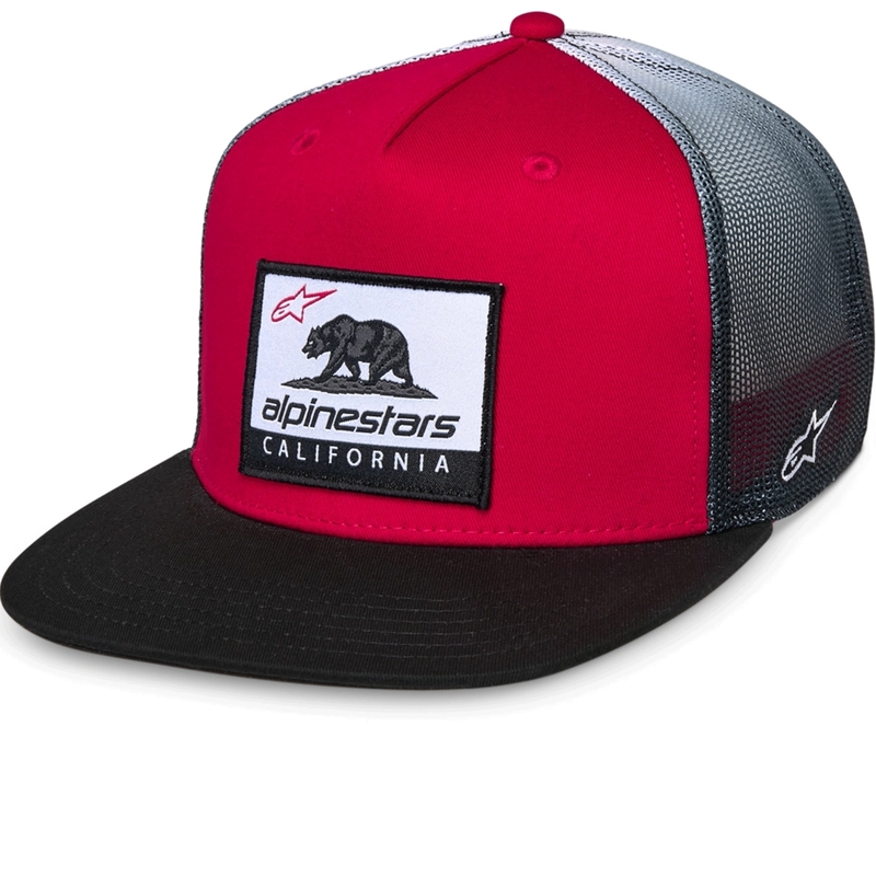 Alpinestars Cali Gradient Trucker Cap rood-zwart-wit