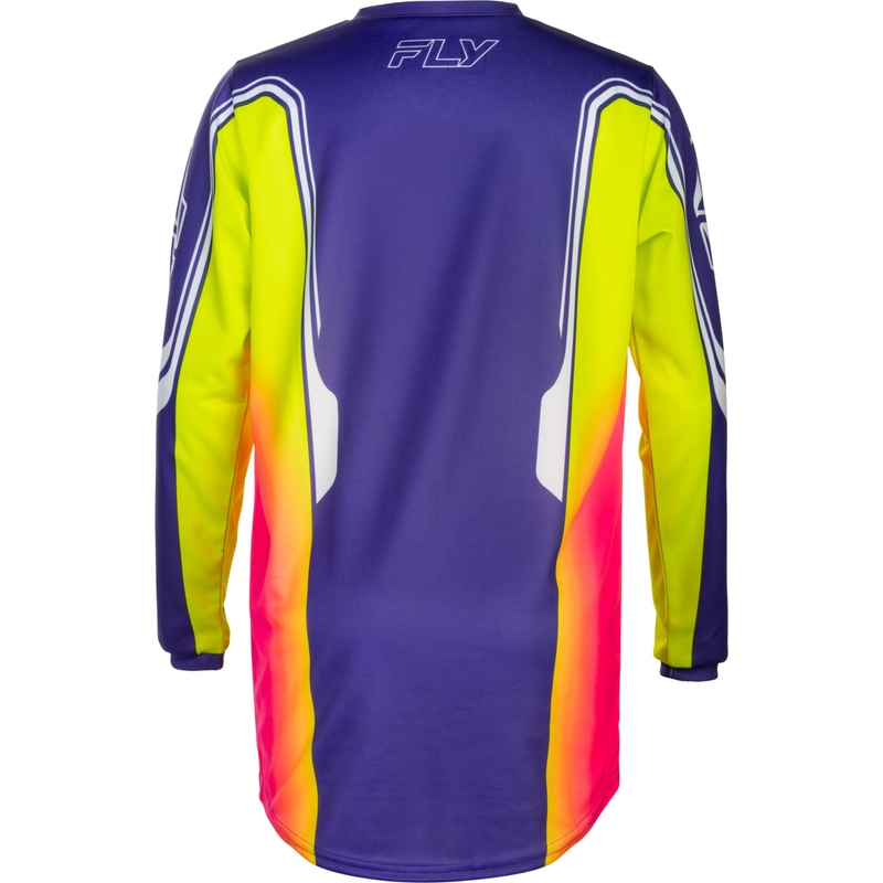 FLY Racing F-16 Raze kindermotocrossshirt paars-rood-geel