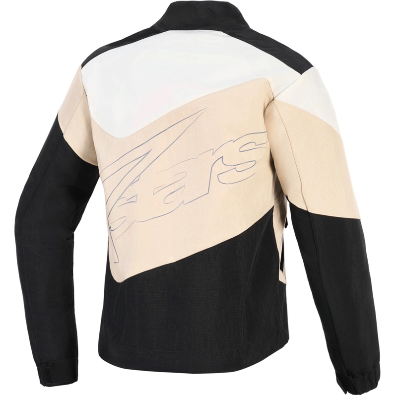 Alpinestars Stella Moshell motorjas voor dames in de kleuren zwart-zand-wit-roze.