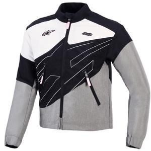 Alpinestars Stella Moshell motorjas voor dames, zwart-grijs-wit-roze