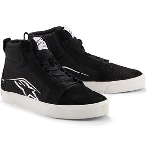 Alpinestars Ride-63 canvas motorlaarzen zwart-wit