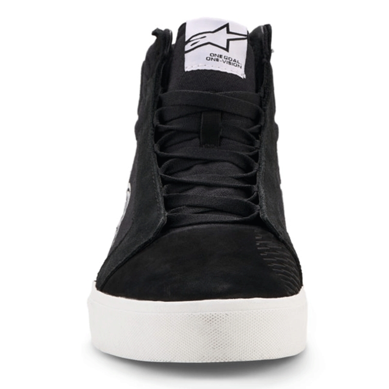 Alpinestars Ride-63 canvas motorlaarzen zwart-wit